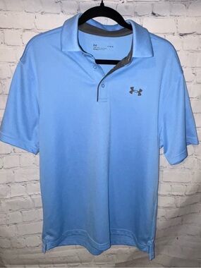 Under Armour Men’s Sky Blue Performance Polo NWOT Sz L